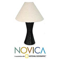 Ceramic 'Pillar of Light' Table Lamp (Mexico)