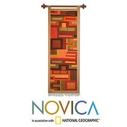 Wool 'Stairway to the Future' Tapestry (Peru)