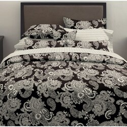 Gramercy Paisley Black 7-piece Bed in a Bag