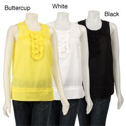 FINAL SALE MICHAEL Michael Kors Women's Yoke Ruffle Henley