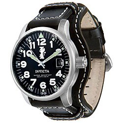 Invicta Force Men's Black Leather Watch