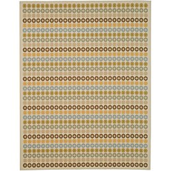 Martha Stewart Sunstripe Linen-colored Wool Rug (7'7 x 9'10)