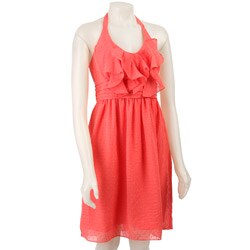 Max & Cleo Women's Ruffle Halter Dress