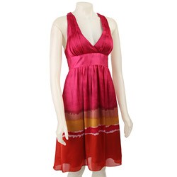 Max & Cleo Women's Double V-neck Dress