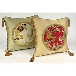 Victoria 18-inch Faux Silk Throw Pillow