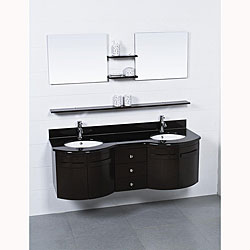 Contemporary Double-sink Wall-mount Bathroom Vanity