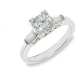 Platinum 1 1/6ct TDW Diamond Engagement Ring (G-H, SI2)