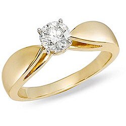 14k Yellow Gold 1ct TDW Diamond Solitaire Ring (G-H, I1)
