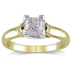 14k Gold 1ct TDW IGL-certified Diamond Engagement Ring (H-I, I1)