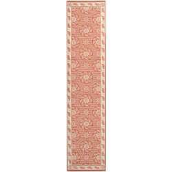Martha Stewart Pinwheel Cherry Blossom Wool Runner (2'2 x 9'5)
