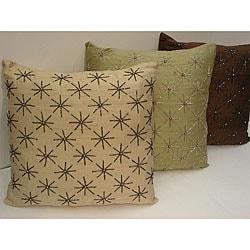 Sherry Kline 18-inch Snowflakes Silk Pillows (Set of 2)
