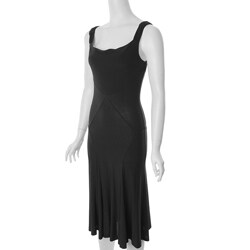 Adi Designs Women's Black High-waist Maxi Dress