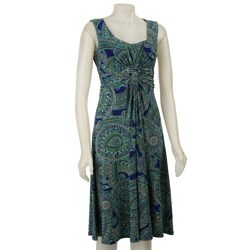 Jones New York Women's Paisley Printed Jersey Dress