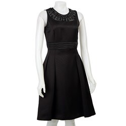 Tahari ASL Women's Black Ottoman Dress 