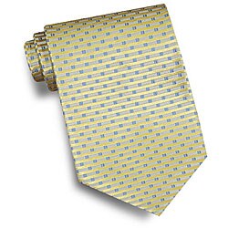 Gianni Palazzi by Domani Men's Box-stripe Silk Tie