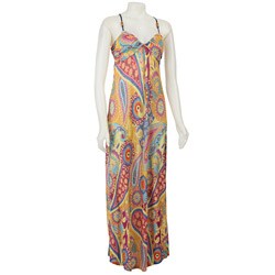 Grass Junior's Beaded Cross Strap Maxi Dress