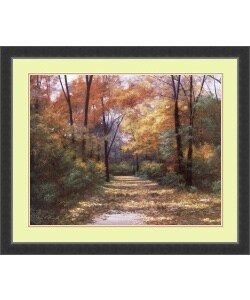 Diane Romanello 'Autumn Road' Framed Art Print