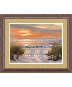 Diane Romanello 'Paradise Sunset' Framed Art Print