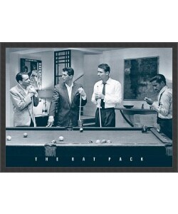 'Rat Pack - Pool' Framed Textured Art