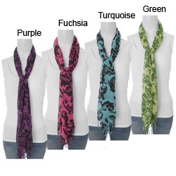 Adi Designs Women's Lightweight Floral Print Scarf