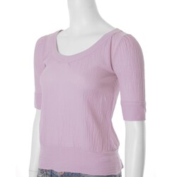 Tulle Junior's Half-sleeve Lavender Crinkle Shirt
