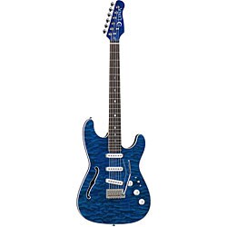 Luna Deco Series Teal Semi-hollow STE Electric Guitar