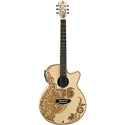 Electric Guitar Bedding on Luna Henna Oasis Spruce Acoustic  Electric Guitar   Overstock Com