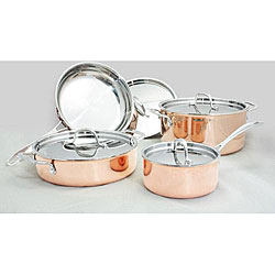 Stainless Steel and Copper 8-piece Cookware Set