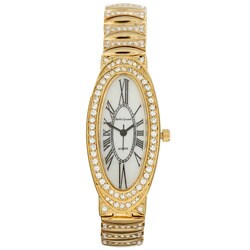 Andre Giroud Women's Goldplated Crystal Watch
