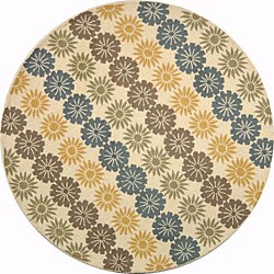 Martha Stewart Solar Garden Crocus Wool Rug (4' Round)