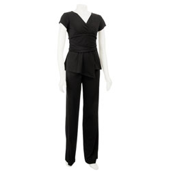 Glamour Women's Black 2-piece Pants Set