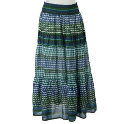 Angie Junior's Smocked Waist Boho-style Skirt