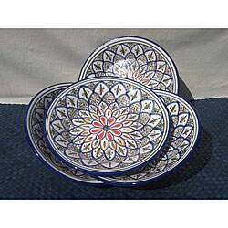 Tabarka Design Pasta/ Salad Bowls (Tunisia)