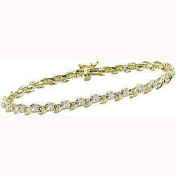 14k Yellow Gold 1ct TDW Diamond Bracelet (H-I, I1)