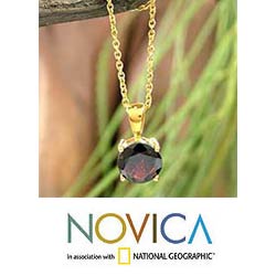 Gold Vermeil Garnet 'Scarlet Prosperity' Choker (India)
