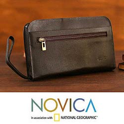 Leather 'Traveler' Wallet/ Organizer (Peru)