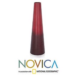 Mango Wood 'Red Wine' Vase (Thailand)