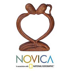 Wood 'Kiss Me Quick!' Statuette (Indonesia) 