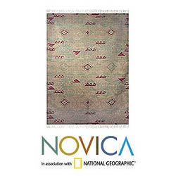 Indo 'Red Sea' Wool Rug (5'6 x 7'6)