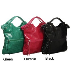 Pietro Alessandro Small Glazed Leather Satchel