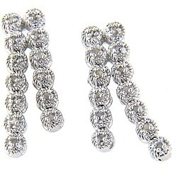Sterling Silver 1/4ct TDW Diamond Earrings (J-K, I3)