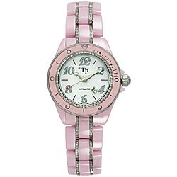 LP Italy Celano Women's Pink Ceramic Diamond Watch