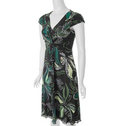Sangria Women's Knot Front Print Dress