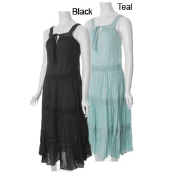 Amazon.com: Torrid Plus Size Teal Crocheted-Trim Sleeveless Dress
