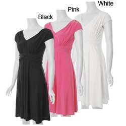 Adi Designs S Max Collection Women's Shirred Waist Dress