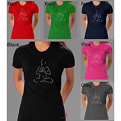 Los Angeles Pop Art Women's 'Yoga Poses' T-shirt
