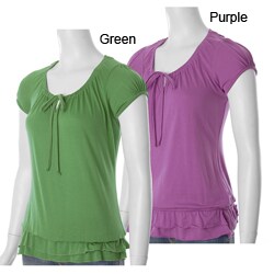 Self Esteem Junior's Crochet Back Top
