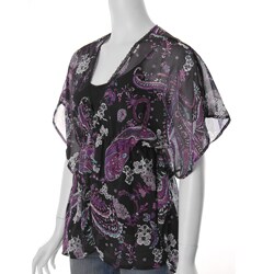 Belle du Jour Junior's Kimono-sleeve Tunic Top