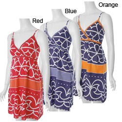 Good Times Junior's Spaghetti Strap Print Dress