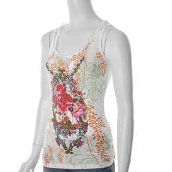 Everyday Brand Junior's Ruffle Floral Print Tank